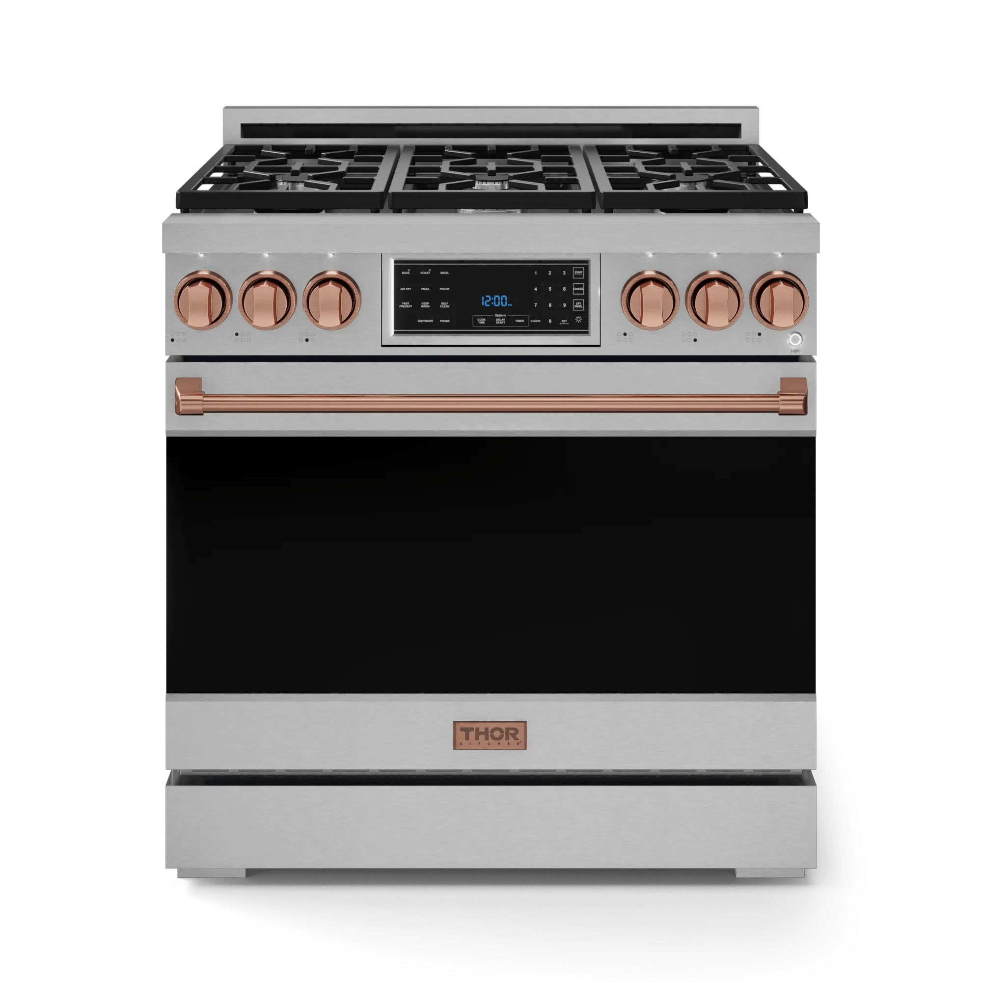 Thor Kitchen RSG36RSG 36 Inch Professional Gas Range With Tilt Panel Touch Control In Stainless Steel/Rose Gold Gordon Ramsay Series - Rsg36-Rsg Professional Ranges dual fuel professional range 36 inch