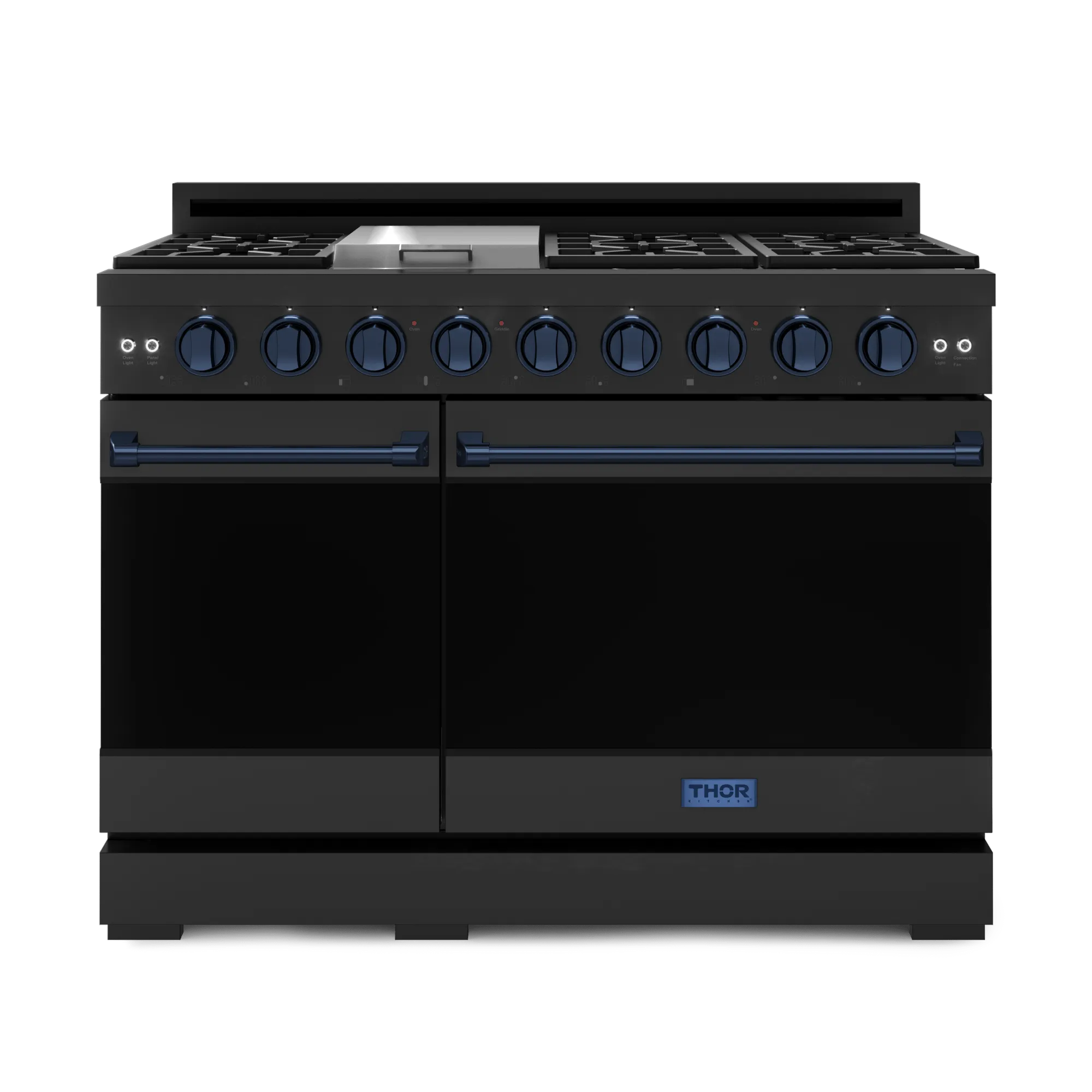 Thor Kitchen RSG48EBBLU 48 Inch Professional Gas Range With Pro-Style Knobs In Black/Blue Gordon Ramsay Series - Rsg48Eb-Blu Professional Ranges dual fuel professional range 36 inch
