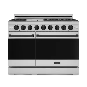 Thor Kitchen RSG48EBLK 48 Inch Professional Gas Range With Pro-Style Knobs In Stainless Steel/Black Gordon Ramsay Series - Rsg48E-Blk Professional Ranges dual fuel professional range 36 inch
