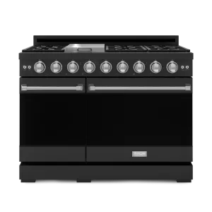 Thor Kitchen RSG48EBLPSS 48 Inch Professional Lp Range With Pro-Style Knobs In Black/Stainless Steel Gordon Ramsay Series - Rsg48Eblp-Ss Professional Ranges dual fuel professional range 36 inch