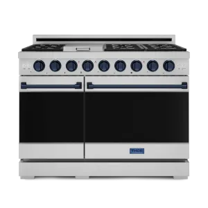 Thor Kitchen RSG48ELPBLU 48 Inch Professional Lp Range With Pro-Style Knobs In Stainless Steel/Blue Gordon Ramsay Series - Rsg48Elp-Blu Professional Ranges dual fuel professional range 36 inch