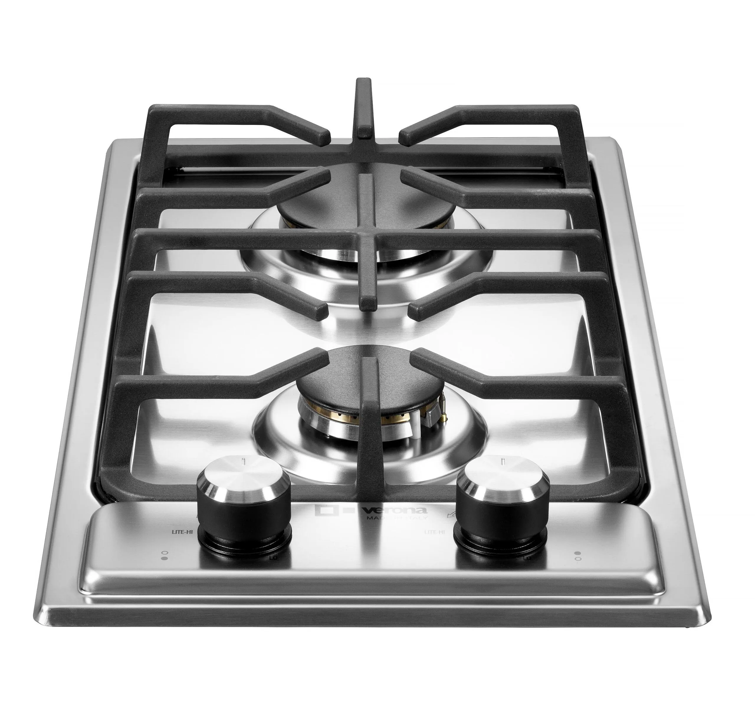 Verona VDGCT212FSS Verona 12" Designer Gas Cooktop - Brass Burners - Ss Gas 4 burner gas range for kitchen