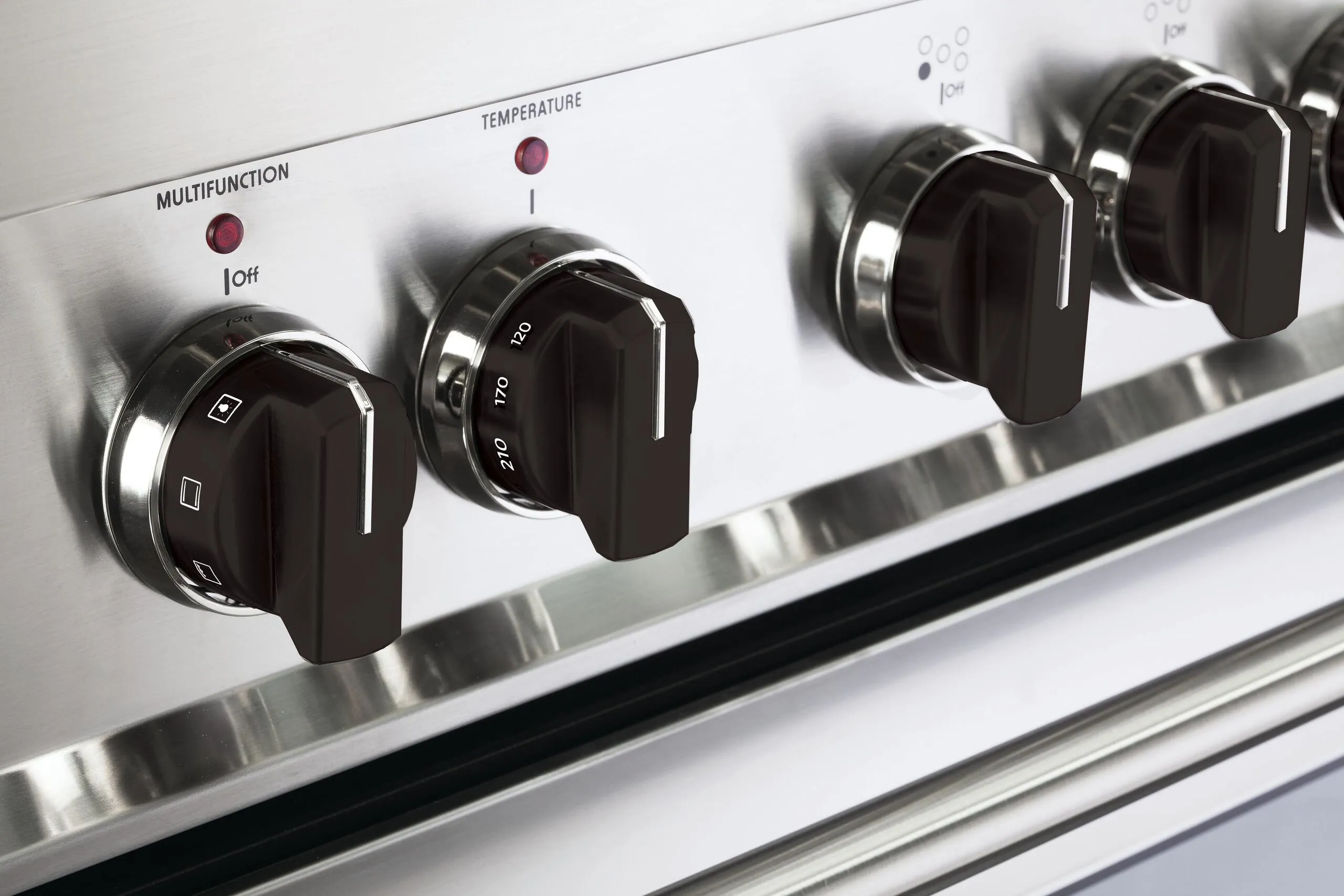 Verona VEKNDGESBLK Color Knob Set For Designer Single Oven Dual Fuel Range - Black Range Accessories heavy duty range knobs