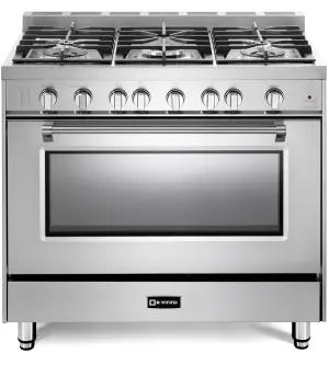 Verona VPFSGG365SS Stainless Steel 36" Prestige Gas Range Professional Ranges 6 burner professional gas range