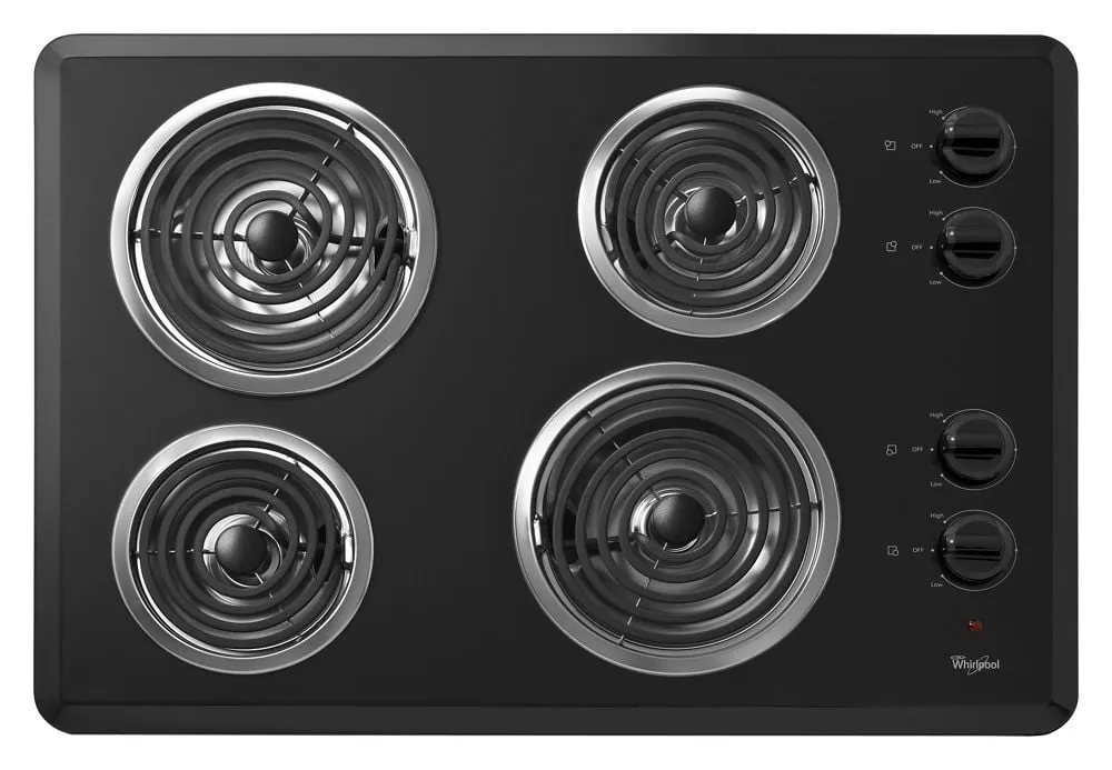 Whirlpool WCC31430AB 30" Electric Cooktop With Dishwasher-Safe Knobs Electric electric stove with convection oven