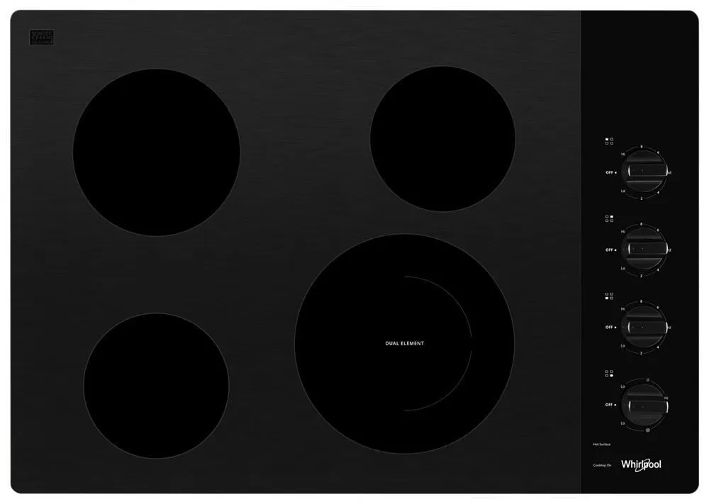 Whirlpool WCE55US0HB 30-Inch Electric Ceramic Glass Cooktop With Dual Radiant Element Cooktops 30 inch cooktop online