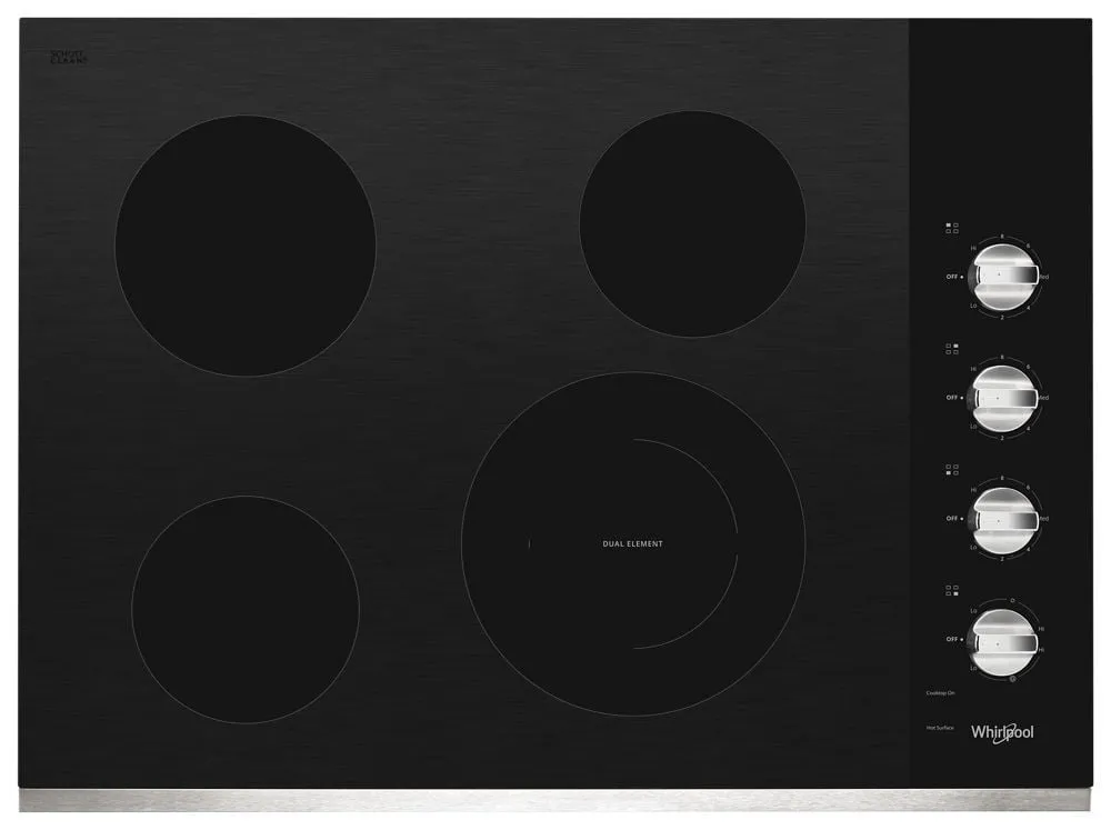 Whirlpool WCE55US0HS 30-Inch Electric Ceramic Glass Cooktop With Dual Radiant Element Electric electric stove with convection oven