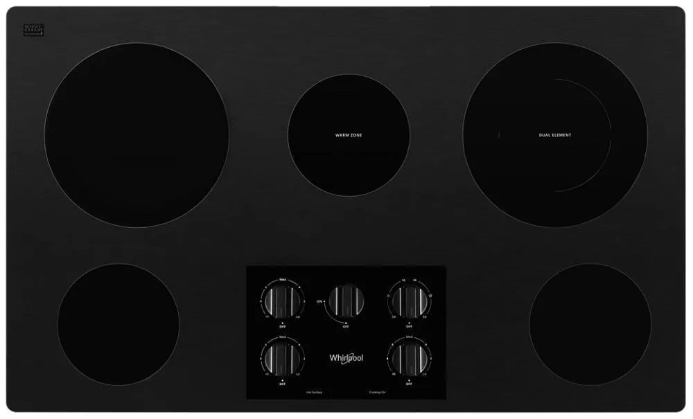 Whirlpool WCE55US6HB 36-Inch Electric Ceramic Glass Cooktop With Dual Radiant Element Electric electric stove with convection oven