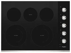 Whirlpool WCE77US0HS 30-Inch Electric Ceramic Glass Cooktop With Two Dual Radiant Elements Electric electric stove with convection oven