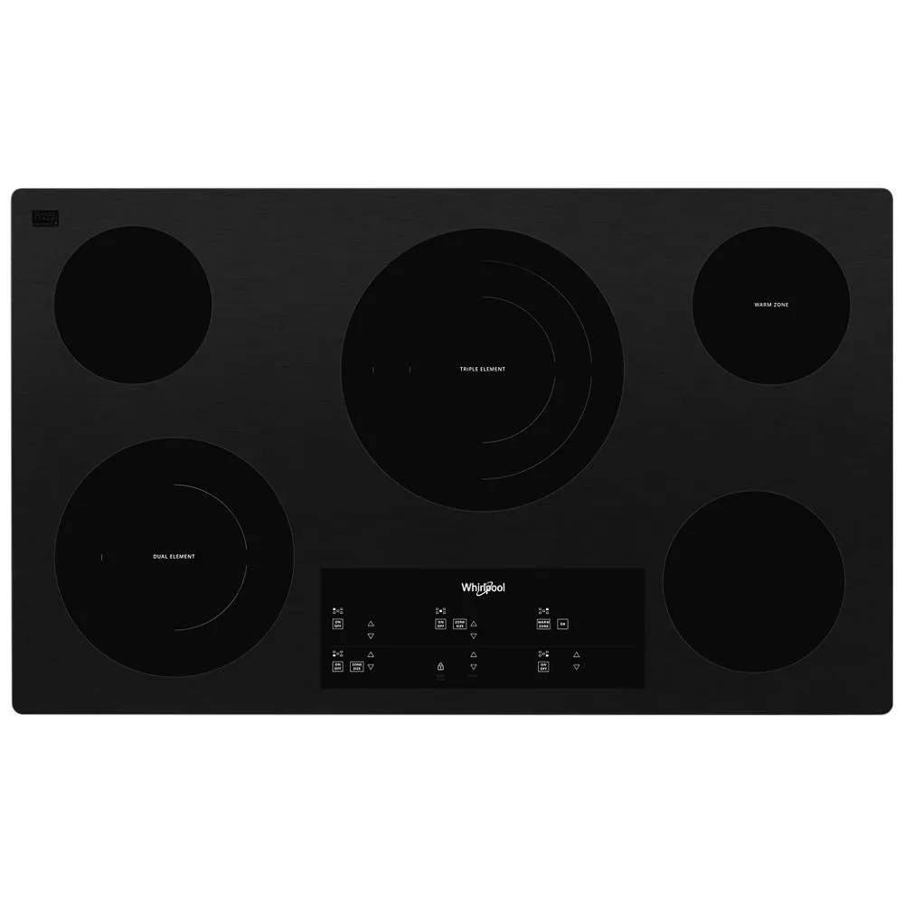 Whirlpool WCE97US6KB 36-Inch Electric Ceramic Glass Cooktop With Triple Radiant Element Electric electric stove with convection oven