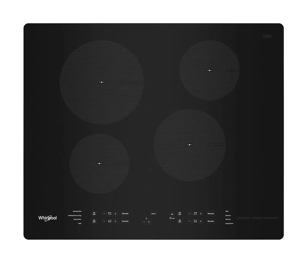 Whirlpool WCI55US4JB 24-Inch Small Space Induction Cooktop With Assisted Cooking Features Cooktops 30 inch cooktop online