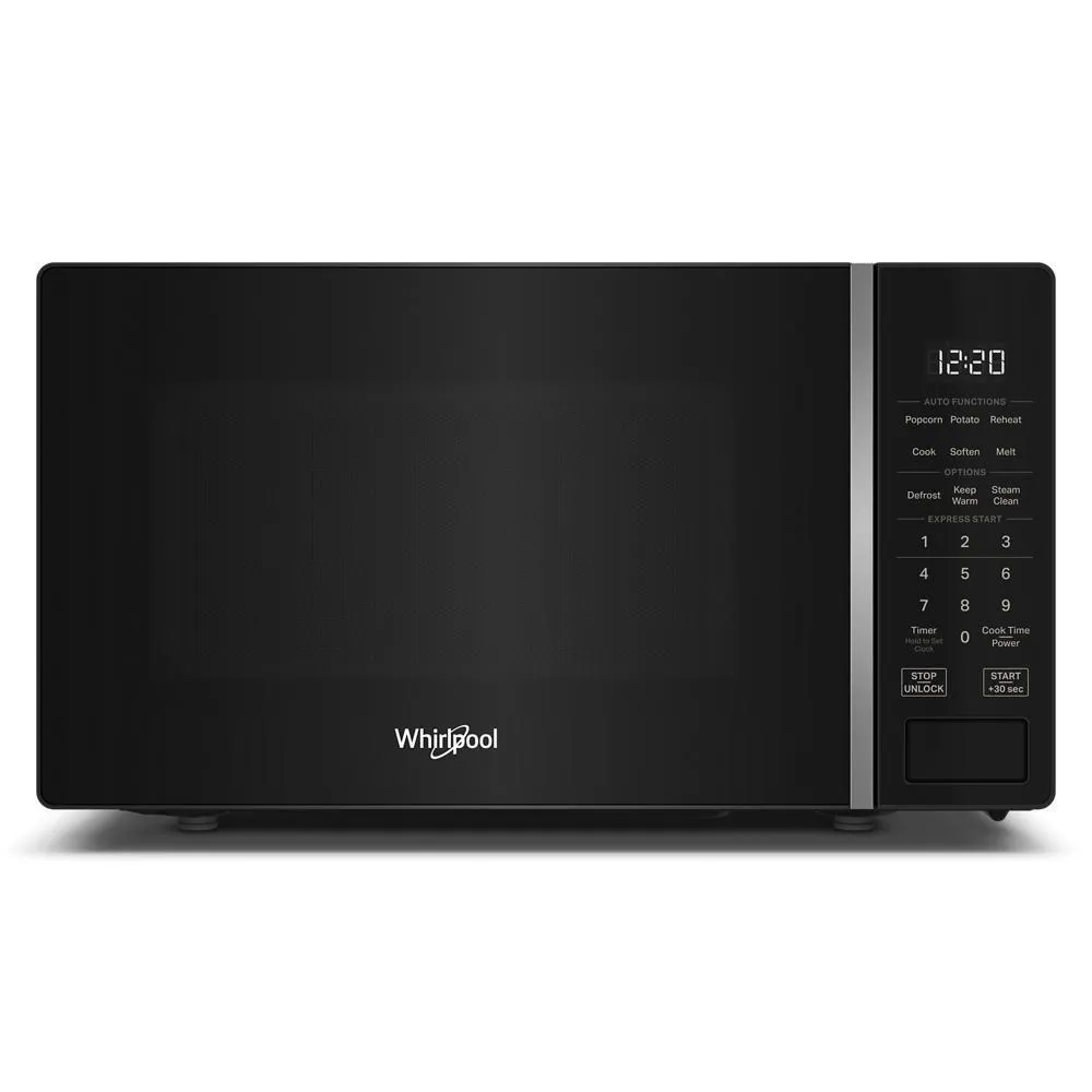 Whirlpool WMCS3018RB 0.7 Cu. Ft. Black Countertop Microwave With Steam Clean - 700 Watt Microwave Ovens smart sensor microwave oven