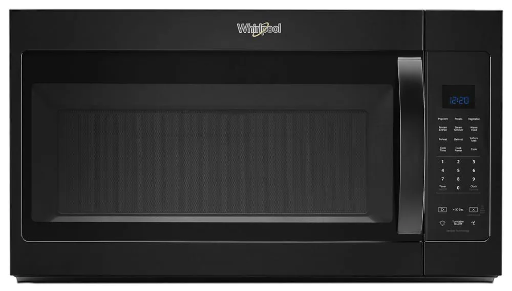 Whirlpool WMH32519HB 1.9 Cu. Ft. Capacity Steam Microwave With Sensor Cooking Microwave Ovens large capacity kitchen microwave