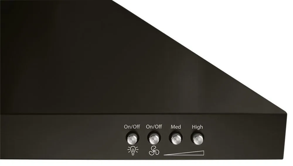 Whirlpool WVW53UC0HV 30" Contemporary Black Stainless Wall Mount Range Hood