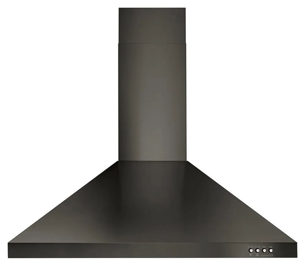 Whirlpool WVW53UC0HV 30" Contemporary Black Stainless Wall Mount Range Hood Ducted Hoods under cabinet ducted hood