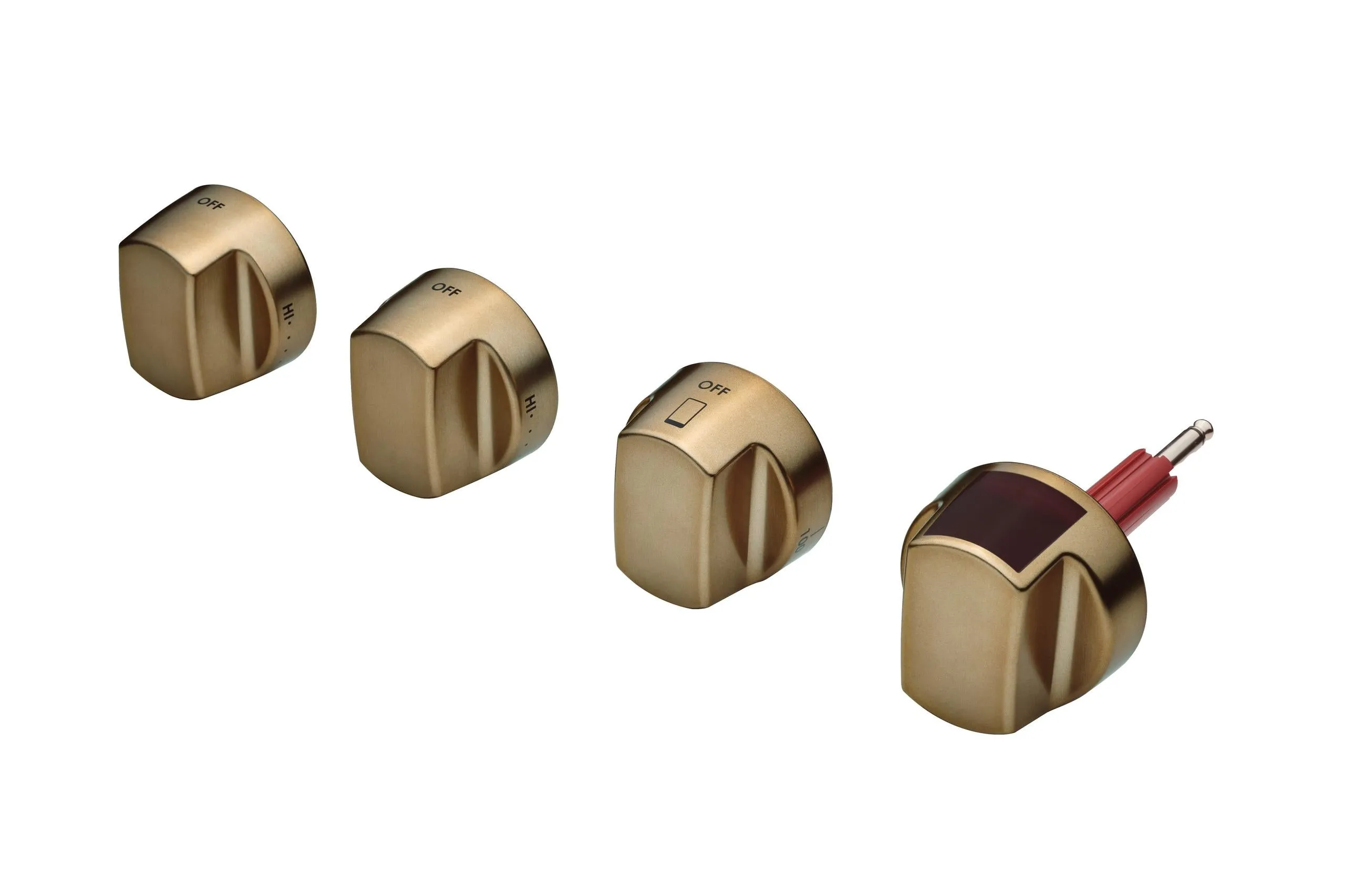 Wolf 9056270 36" Dual Fuel Brushed Brass Knob Kit Range Accessories oven racks and replacement trays