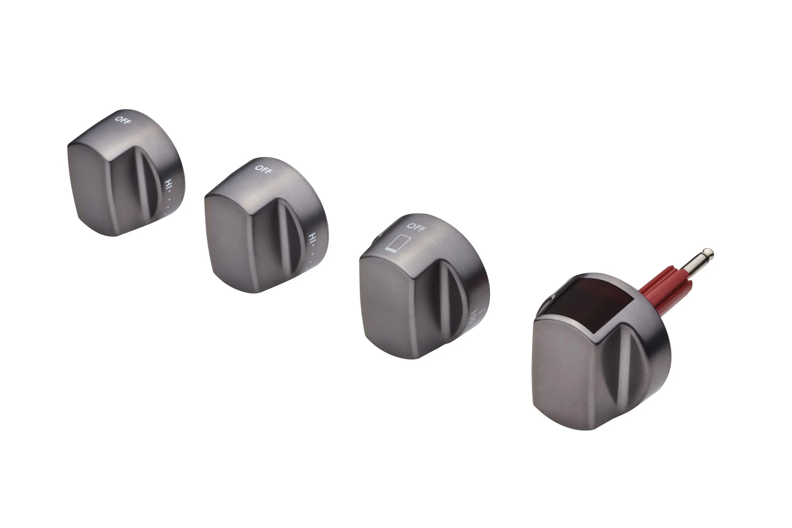 Wolf 9056272 36" Dual Fuel Brushed Gray Knob Kit Range Accessories oven racks and replacement trays