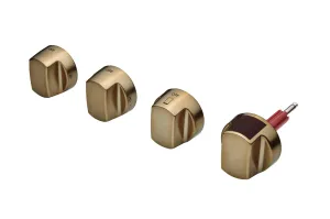 Wolf 9056274 48" And 60" Dual Fuel Brushed Brass Knob Kit Range Accessories oven racks and replacement trays