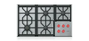 Wolf CG365PS 36" Professional Gas Cooktop - 5 Burners Gas 4 burner gas range for kitchen