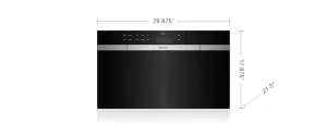 Wolf CSO30CMB 30" M Series Contemporary Black Glass Convection Steam Oven With Retractable Handle Single Wall Ovens electric wall oven with convection