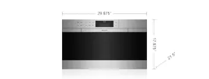 Wolf CSO30CMS 30" M Series Contemporary Stainless Steel Convection Steam Oven With Retractable Handle Single Wall Ovens electric wall oven with convection