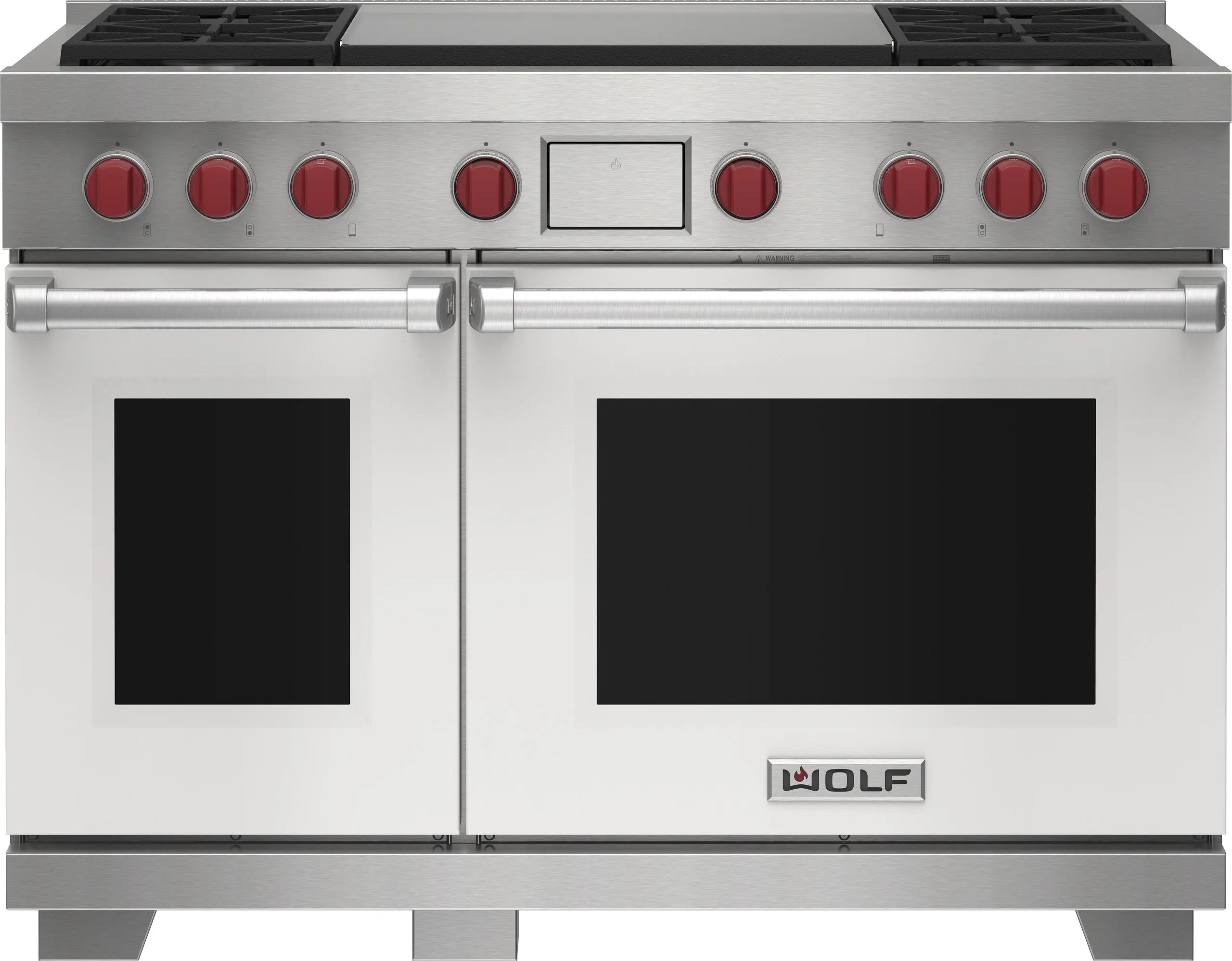 Wolf DF48450DGWHPLP 48" Dual Fuel Range - 4 Burners And Infrared Dual Griddle Freestanding Ranges freestanding dual fuel range 30 inch