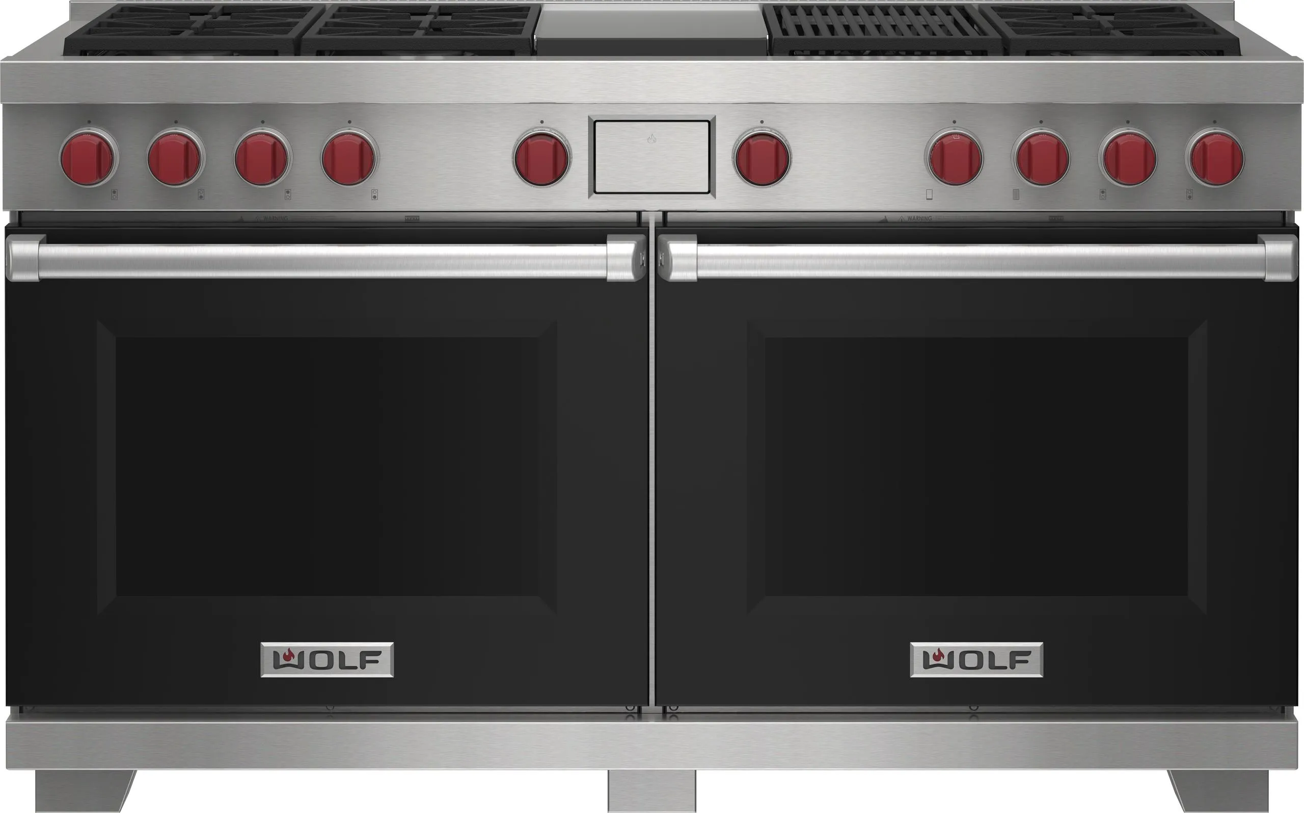 Wolf DF60650CGBKP 60" Dual Fuel Range - 6 Burners, Infrared Charbroiler And Infrared Griddle Freestanding Ranges freestanding dual fuel range 30 inch