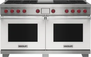 Wolf DF60650CGWHP 60" Dual Fuel Range - 6 Burners, Infrared Charbroiler And Infrared Griddle Freestanding Ranges freestanding dual fuel range 30 inch