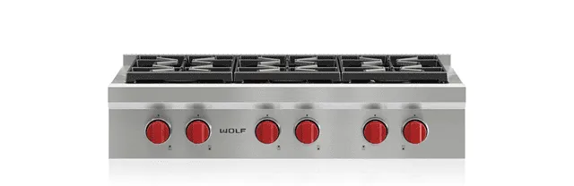 Wolf SRT366 36" Sealed Burner Rangetop - 6 Burners Gas 4 burner gas range for kitchen