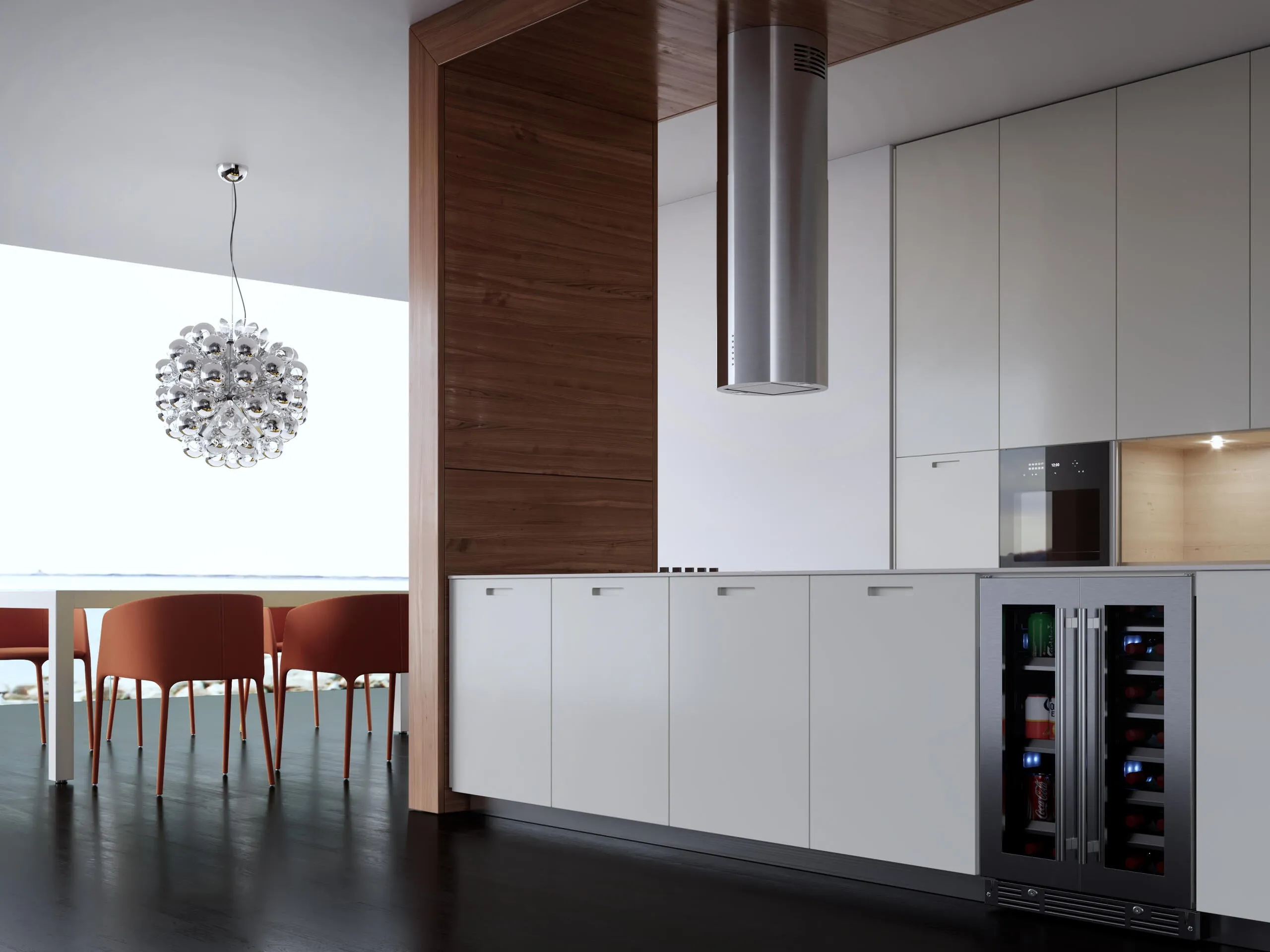 Xo Appliance XOCYLI16SC 600/395 Cfm Designer Cylinder Island Stainless Ventilation Range Hoods high suction kitchen exhaust hood