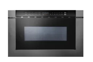 Xo Appliance XOMWD24BS 24" Built-In Microwave Drawer - Black Glass & Black Stainless Microwave Ovens smart sensor microwave oven