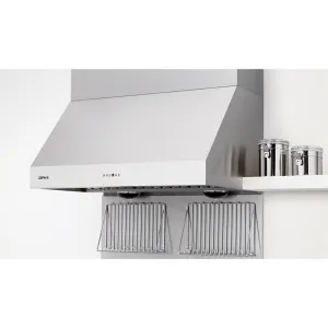 Zephyr AK7536BS 36" Tempest Ii Wall Hood With 650 Cfm Blower, 6 Speed Levels, Act Professional Hoods 36 inch wall mount hood