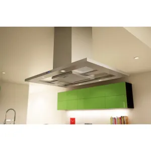 Zephyr ZMDE42AS 42" Modena Island Hood,715Cfm Blower,5 Speed Levels,Act,Dcbl Suppression Ventilation Range Hoods high suction kitchen exhaust hood