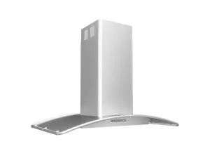Zephyr ZMLE42CS 42" Milano Island Convertable Hoods quiet convertible vent hood