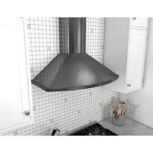 Zephyr ZSAE30DBS Essentials Europa Series 30-In. Savona Wall Range Hood - Black Stainless Steel Ventilation Range Hoods high suction kitchen exhaust hood