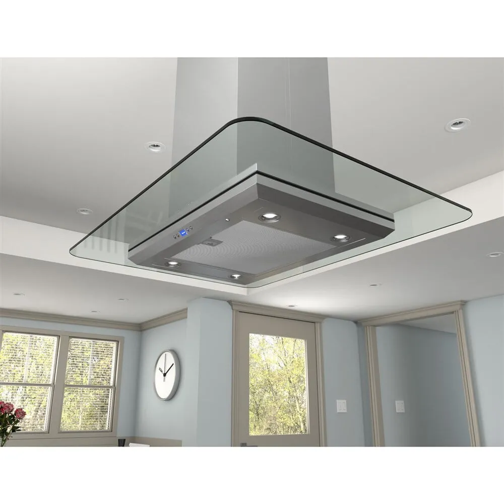 Zephyr ZVNM90AG 36" Verona Island Hood W/715Cfm Blower,5 Speed Levels,Act,Dcbl Supprsson Professional Hoods 36 inch wall mount hood